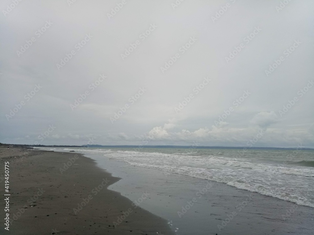 storm on the beach