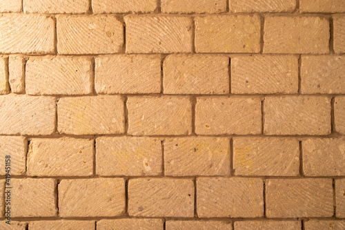 Fotografie, Obraz wall built of stone blocks of tuff