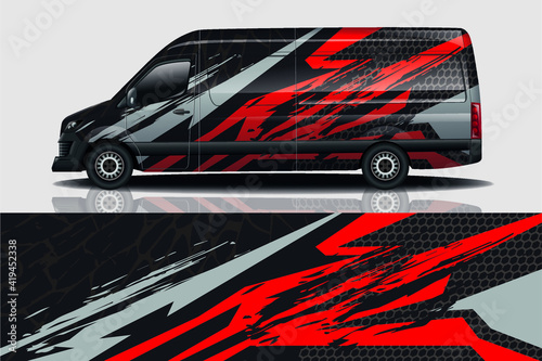 Car wrap graphic racing abstract background for wrap and vinyl sticker