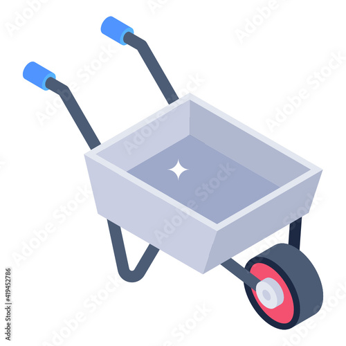 
A construction carrier icon in perfect design 

