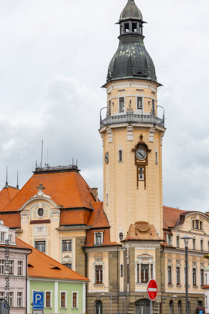 Fototapeta premium Old town Bilina, Usti nad Labem Region, Czech Republic
