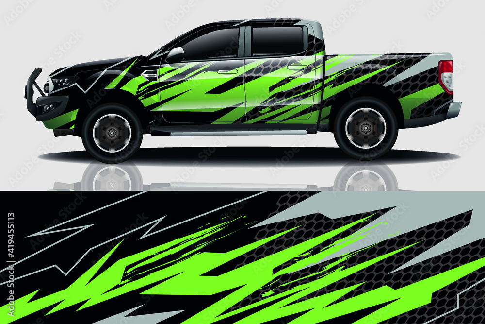 Car wrap graphic racing abstract background for wrap and vinyl sticker