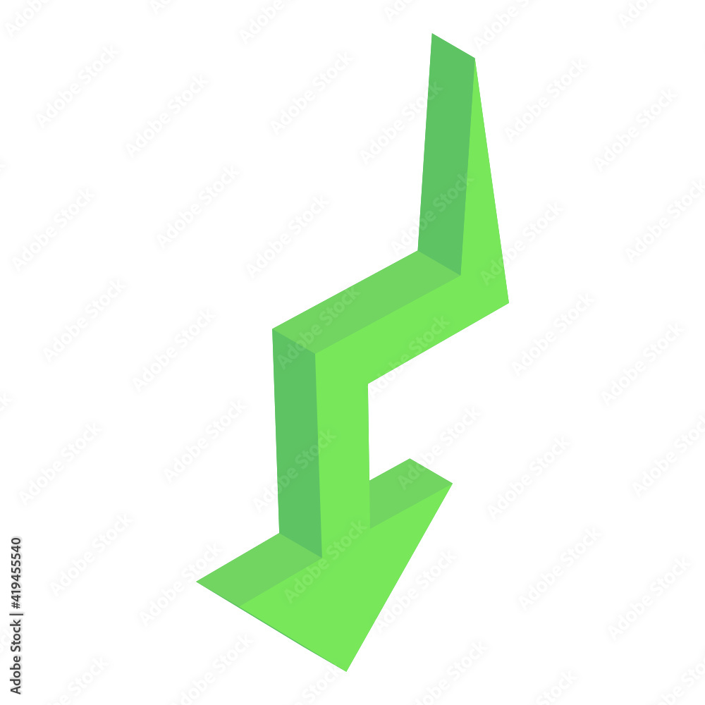 An icon of arrows in isometric style
An icon of arrows in isometric style