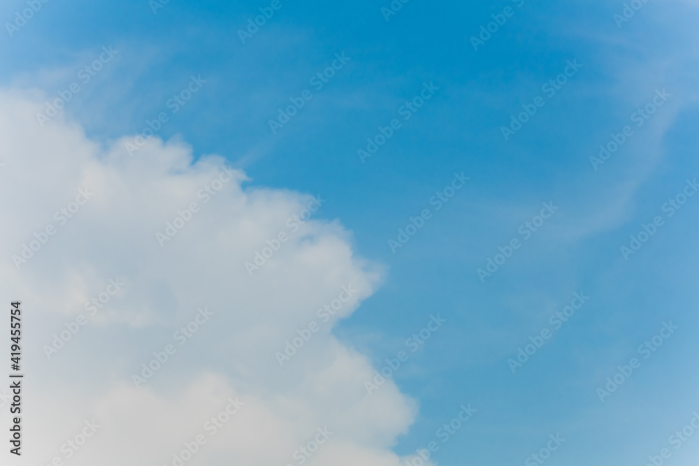 Cloudy Blue sky with cloud background.