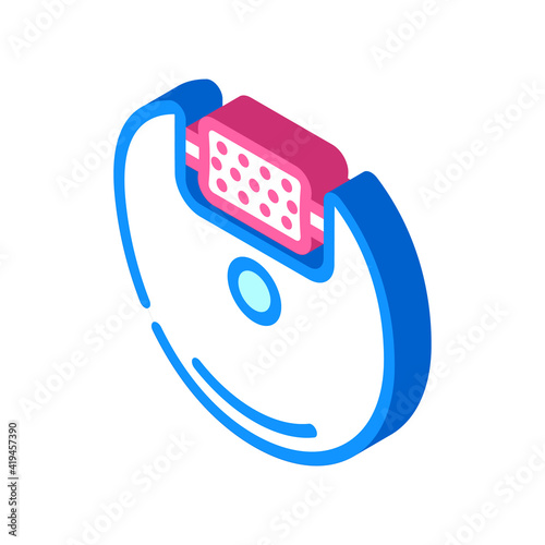 abrasive electronic callus remover isometric icon vector illustration