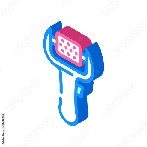 foot grooming tool callus remover isometric icon vector illustration