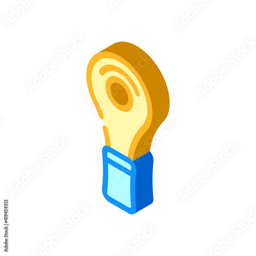 blade for cut callus isometric icon vector illustration