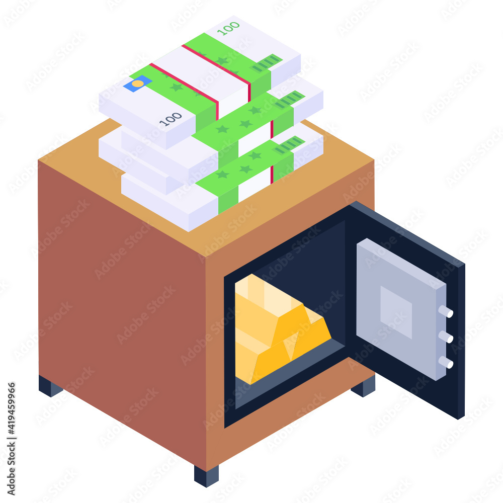 Money locker trendy unique isometric icon
Money locker trendy unique isometric icon