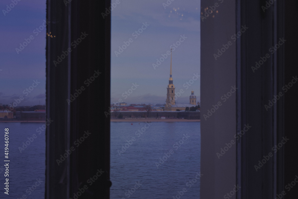 View on Neva River from Hermitage museum