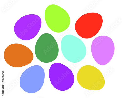 Easter colorful eggs. vector set