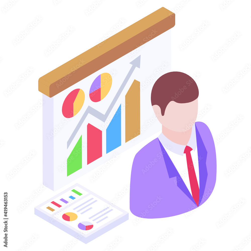 Business goal isometric style icon,
Business goal isometric style icon,
