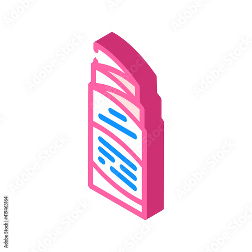 non-standard booklet isometric icon vector illustration sign