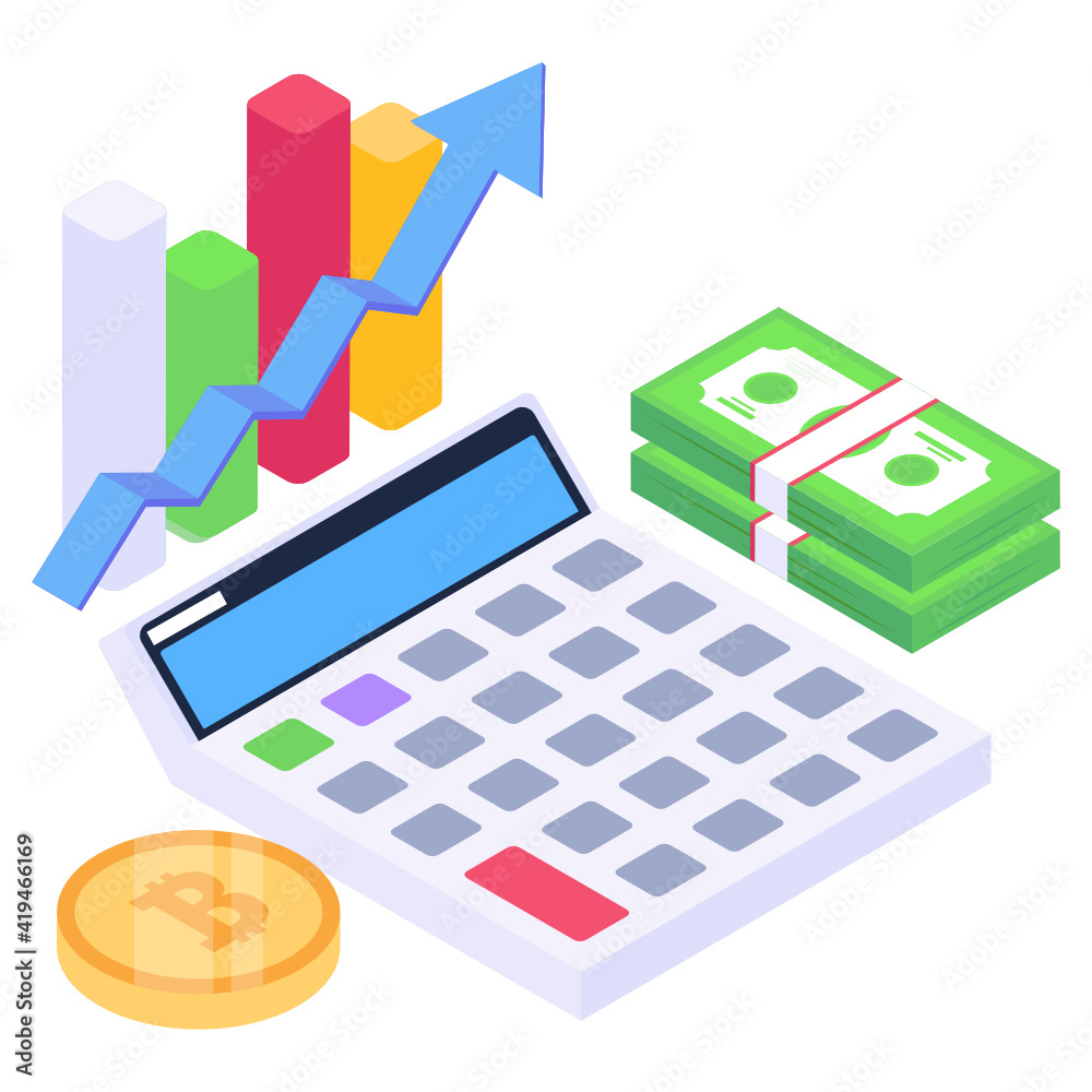A business accounting isometric icon
A business accounting isometric icon