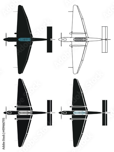 Ju 87 Stuka in top view