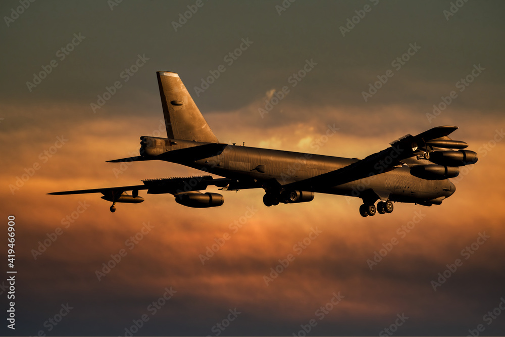 B52 Bomber. United States Air Force (USAF) B-52 heavy bomber