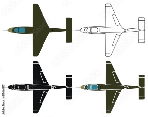 Heinkel 162 in top view