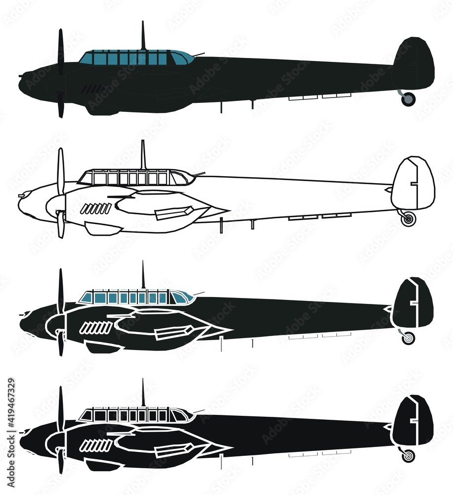 Me 110 in right view Me 110 in right view