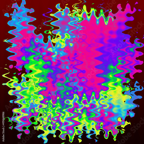 An abstract psychedelic splatter shape background image.