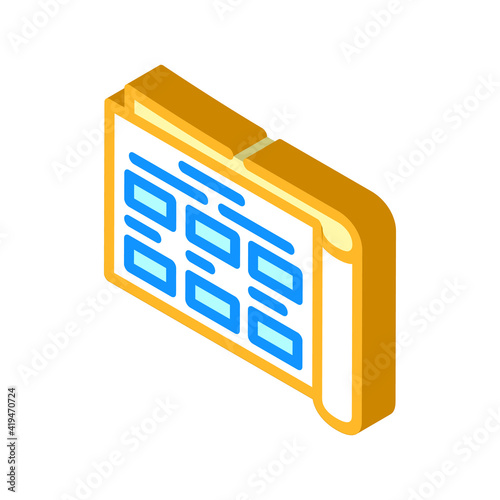 goods catalog isometric icon vector illustration sign