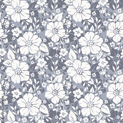 Floral pattern. Seamless illustration for design of fabric, wallpaper and other.