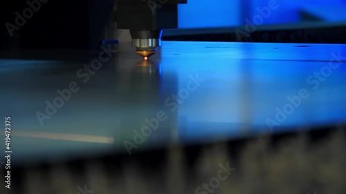 Modern laser cutting of metal on automatic equipment.