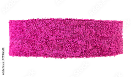 Violet training headband isolated on a white background. Sport equipment.
