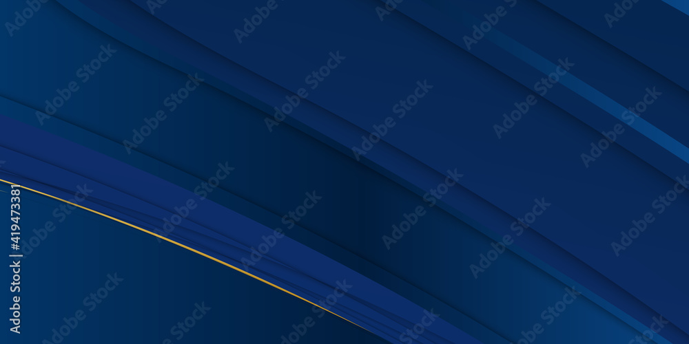 3D modern wave curve abstract presentation background. Luxury paper cut background. Abstract decoration, golden pattern, halftone gradients, 3d Vector illustration. Dark blue background 3D modern wave curve abstract presentation background. Luxury paper cut background. Abstract decoration, golden pattern, halftone gradients, 3d Vector illustration. Dark blue background