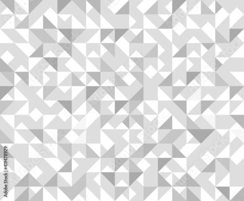 Fototapeta Naklejka Na Ścianę i Meble -  Abstract geometric white grey and silver background. Geometric triangles vector, seamless halftone pattern. Elegant gradient concept abstractive business vector