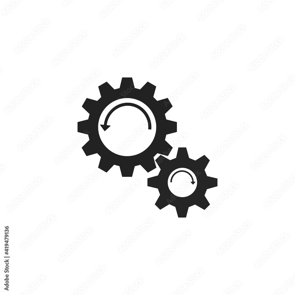 Gear icon template. Gear symbol vector sign isolated on white background. vector illustration. Gear icon template. Gear symbol vector sign isolated on white background. vector illustration.