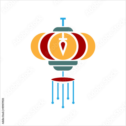 Chinese Lantern Icon, Traditional Paper Craft Drum, Sky Lantern, Paper Lantern