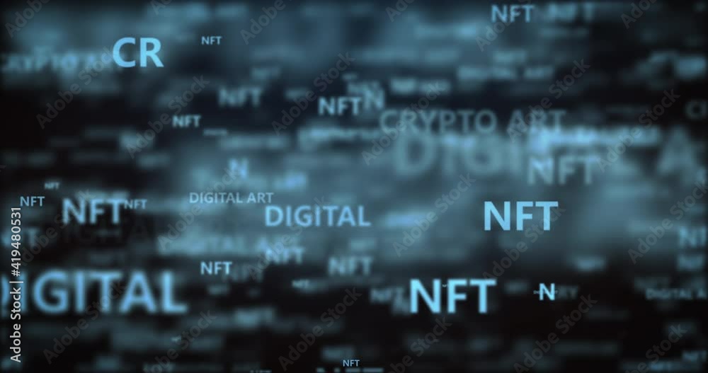 NFT background. non fungible token concept.