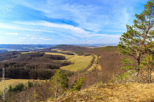 Blick vom Großen Hörselberg Richtung Eisenach