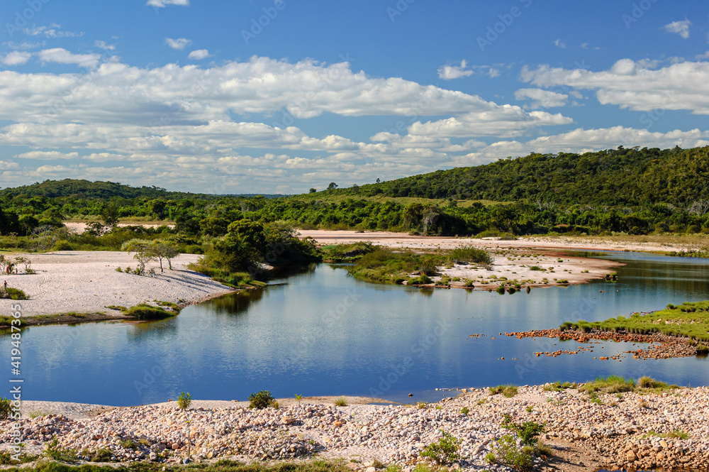 Paraguacu River in the Chapada Diamantina, Lençóis, Bahia State, Brazil on June 9, 2007.