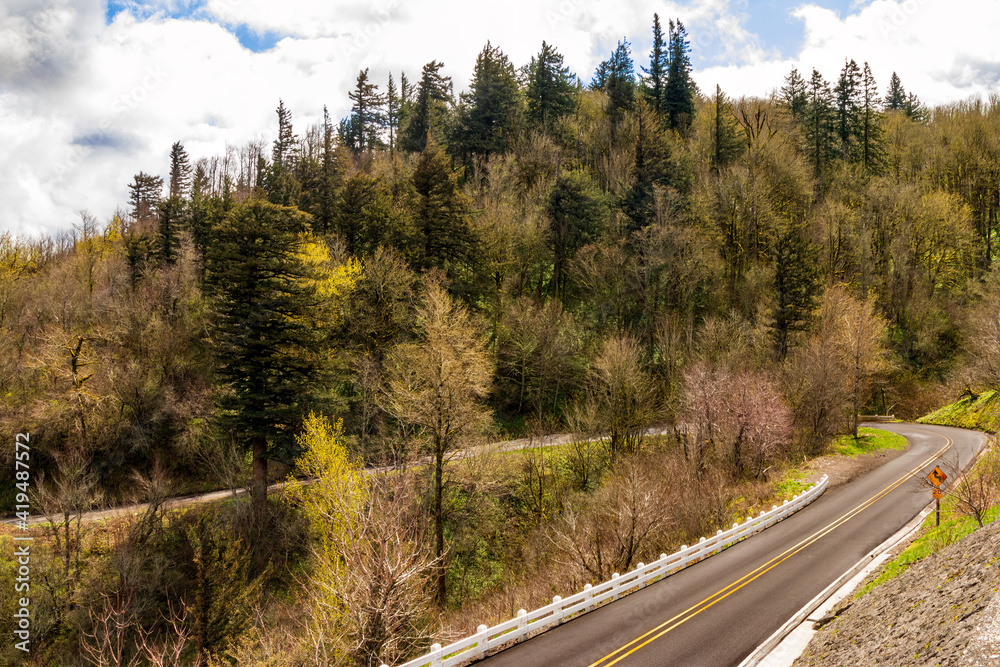 Historic Columbia River Highway Hairpin Turn