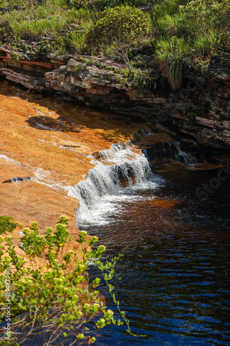 Waterfall on the Mucugezinho River, Lencois, Bahia State, Brazil on June 10, 2007. photo