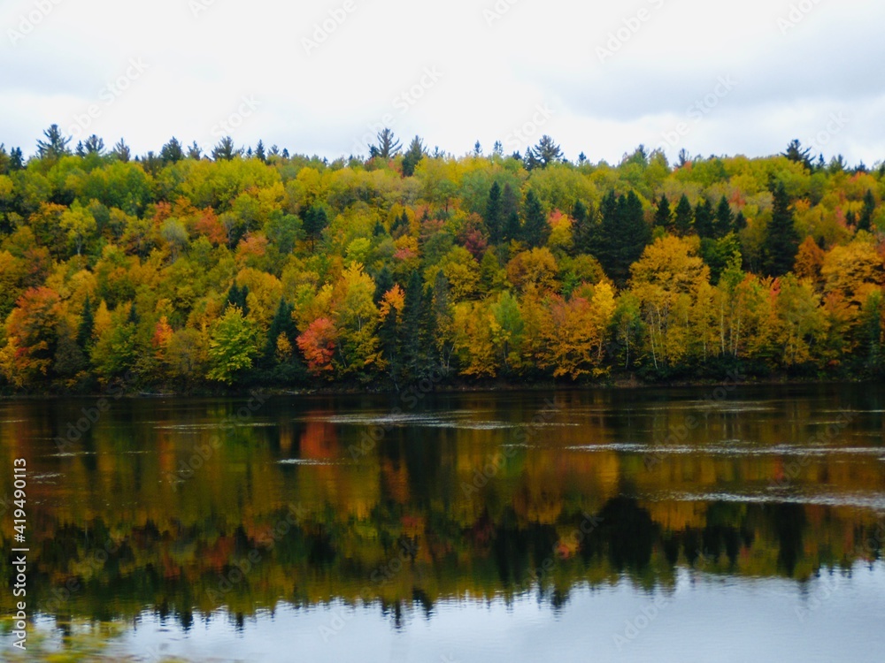 La Tuque region of southern Quebec during the colourful fall season