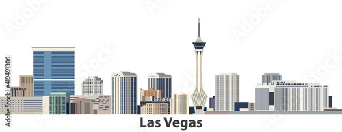Las Vegas city skyline vector illustration