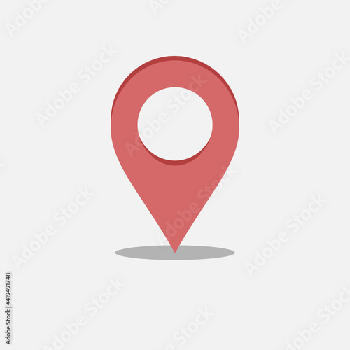 Location icon - simple vector flat colorful illustration.