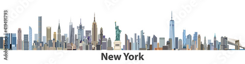 New York vector city skyline
