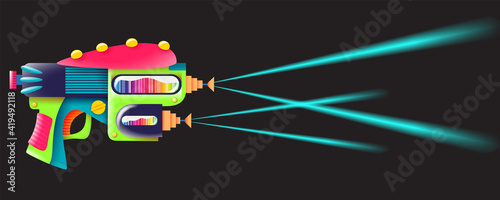 Bright color blaster with fire