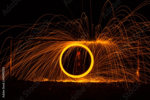fire round lightpainting 