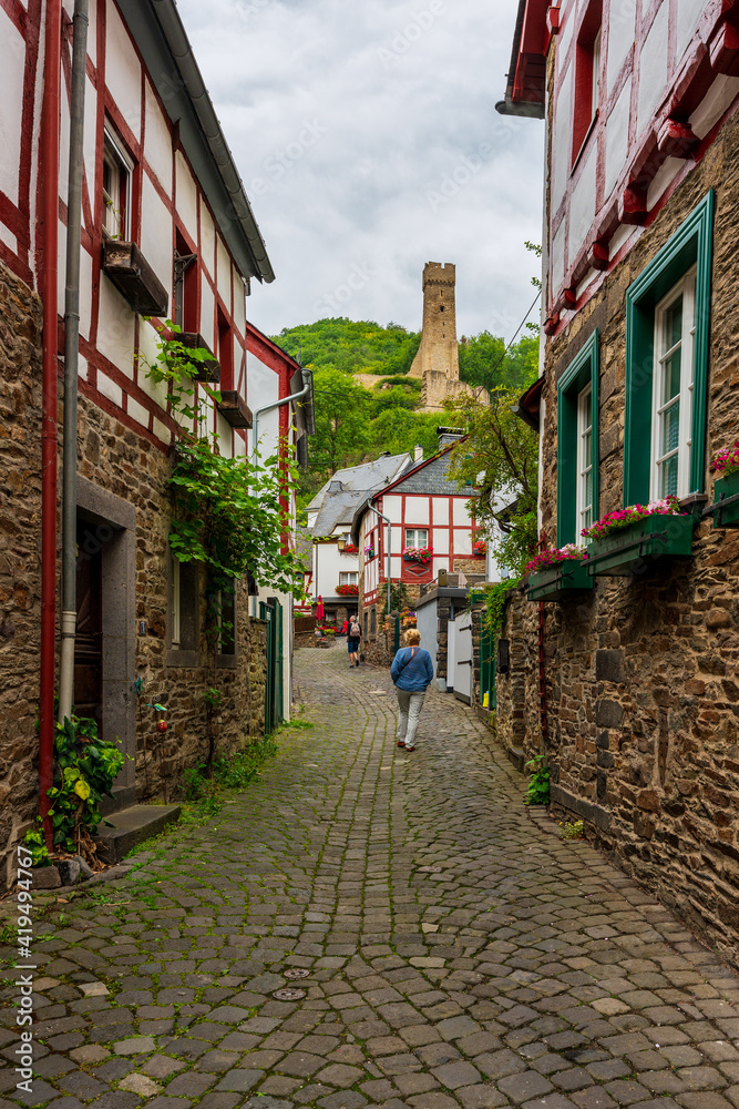 Half-timbered village of Monreal, the most beautiful village in the Eifel, Germany.