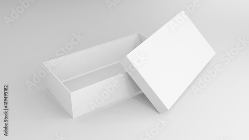 Fotografie Box Mockups blank packaging box 3d rendering