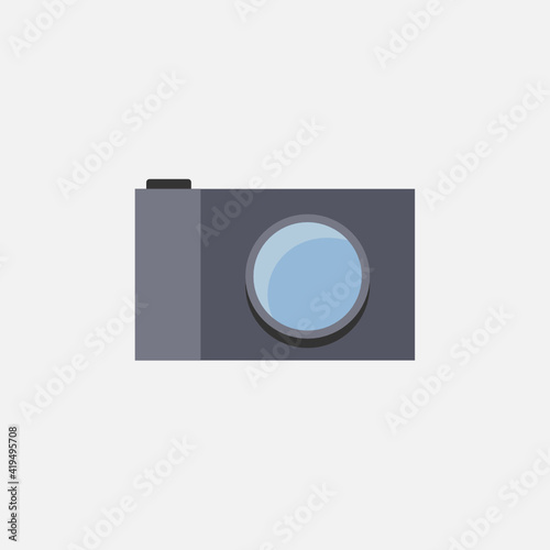 Photo camera icon - simple vector flat colorful illustration.