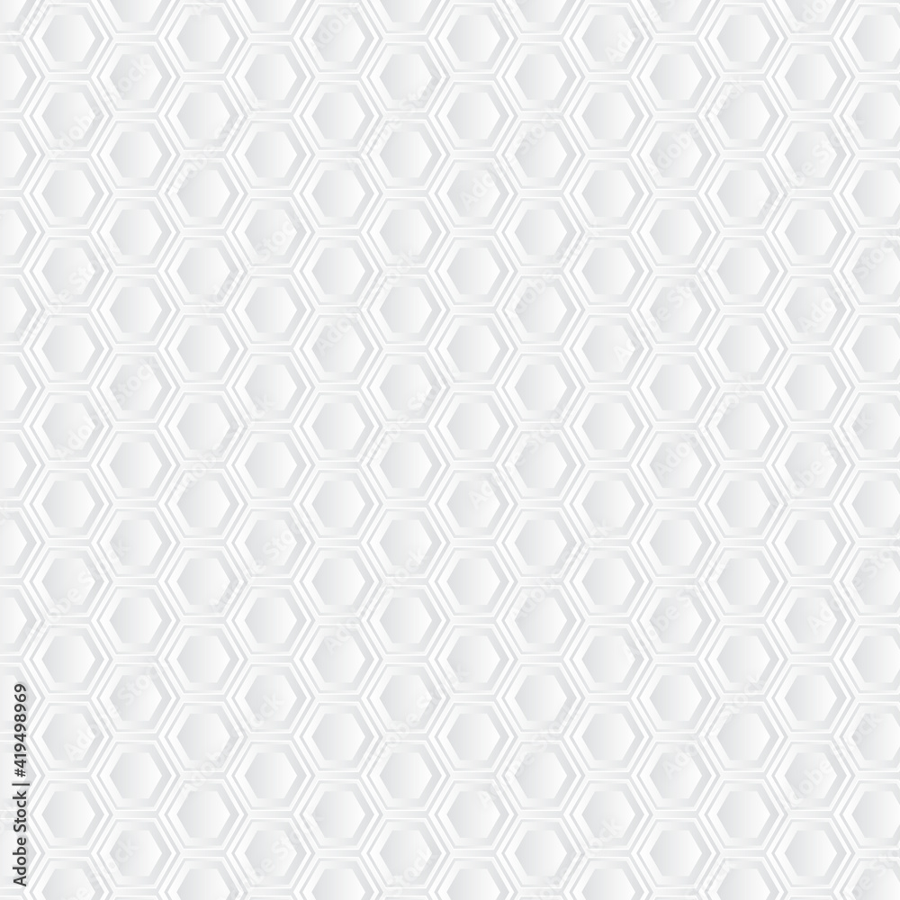 White honeycomb background. Paper art pattern