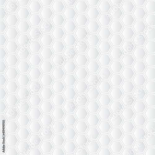 White honeycomb background. Paper art pattern