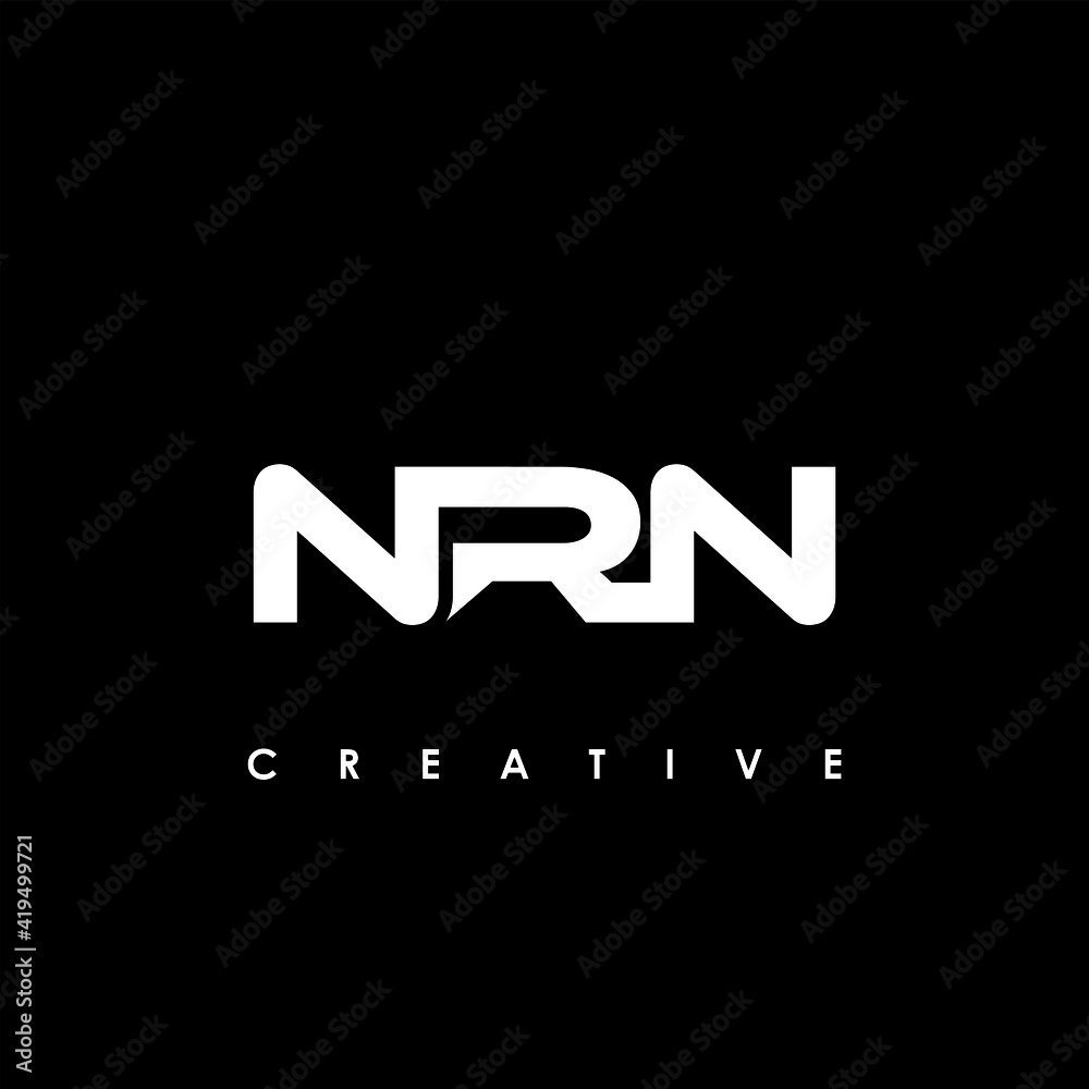 NRN Letter Initial Logo Design Template Vector Illustration