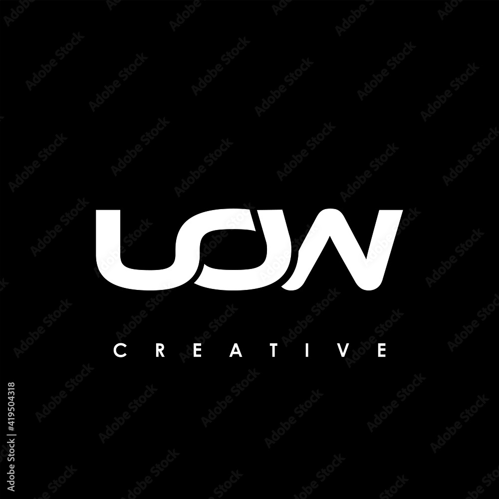UOW Letter Initial Logo Design Template Vector Illustration UOW Letter Initial Logo Design Template Vector Illustration