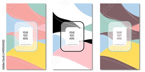 Set of editable vector design elements for background, banner, card and other printable or digital material