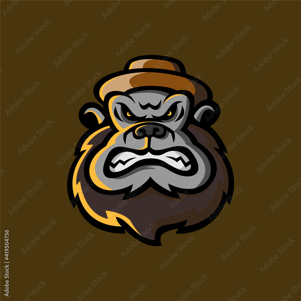 Obraz premium Monkey head mascot